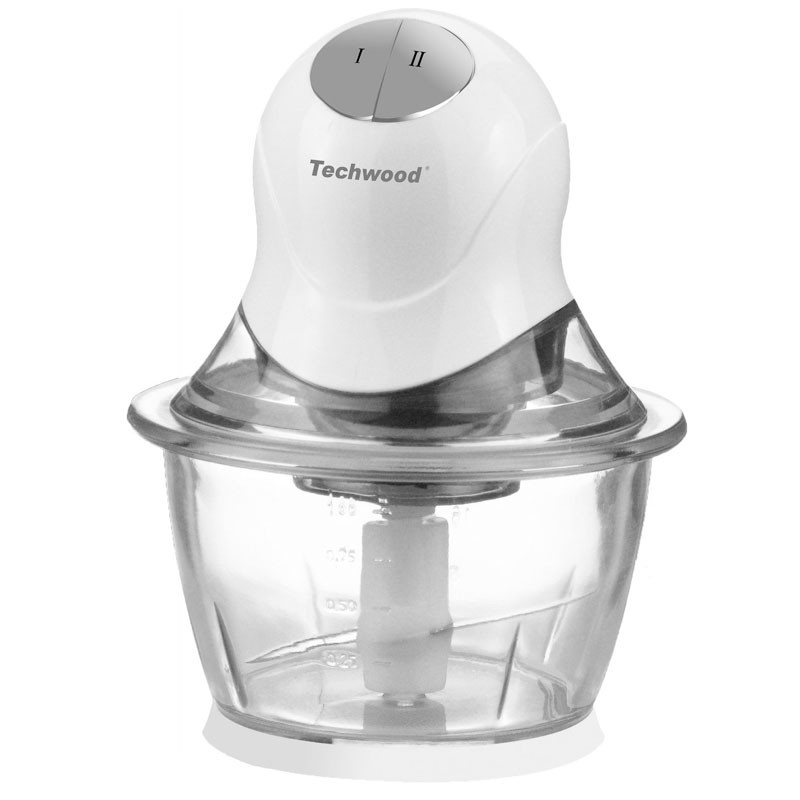 MINI HACHOIR TECHWOOD 400W Bol en VERRE / Blanc / THA-082