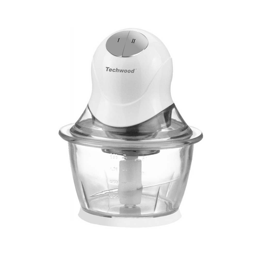 MINI HACHOIR TECHWOOD 400W Bol en VERRE / Blanc / THA-082