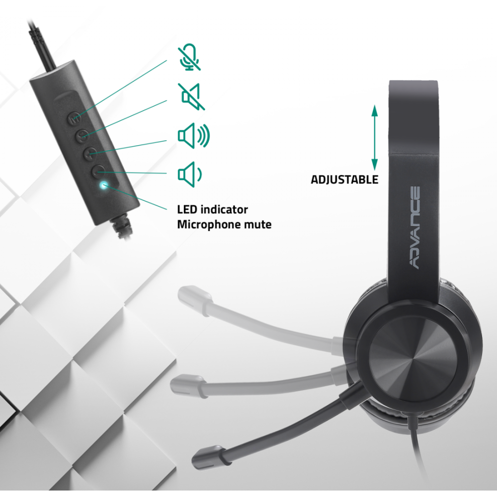 Casque micro Filaire - Advance SMARTPHONICS 750 STEREO 3EN1