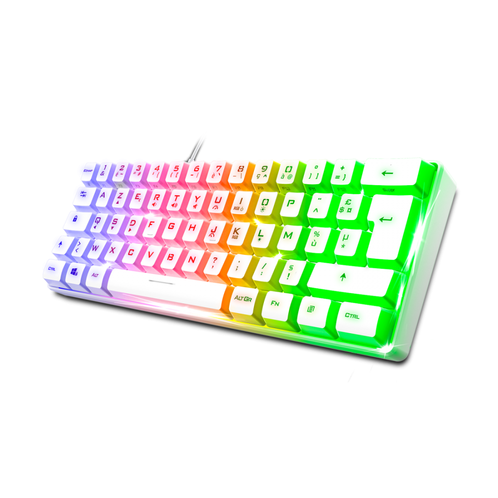 CLAVIER Gaming Spirit Of Gamer PRO K2 TKL RGB MEMBRANE USB / BLANC