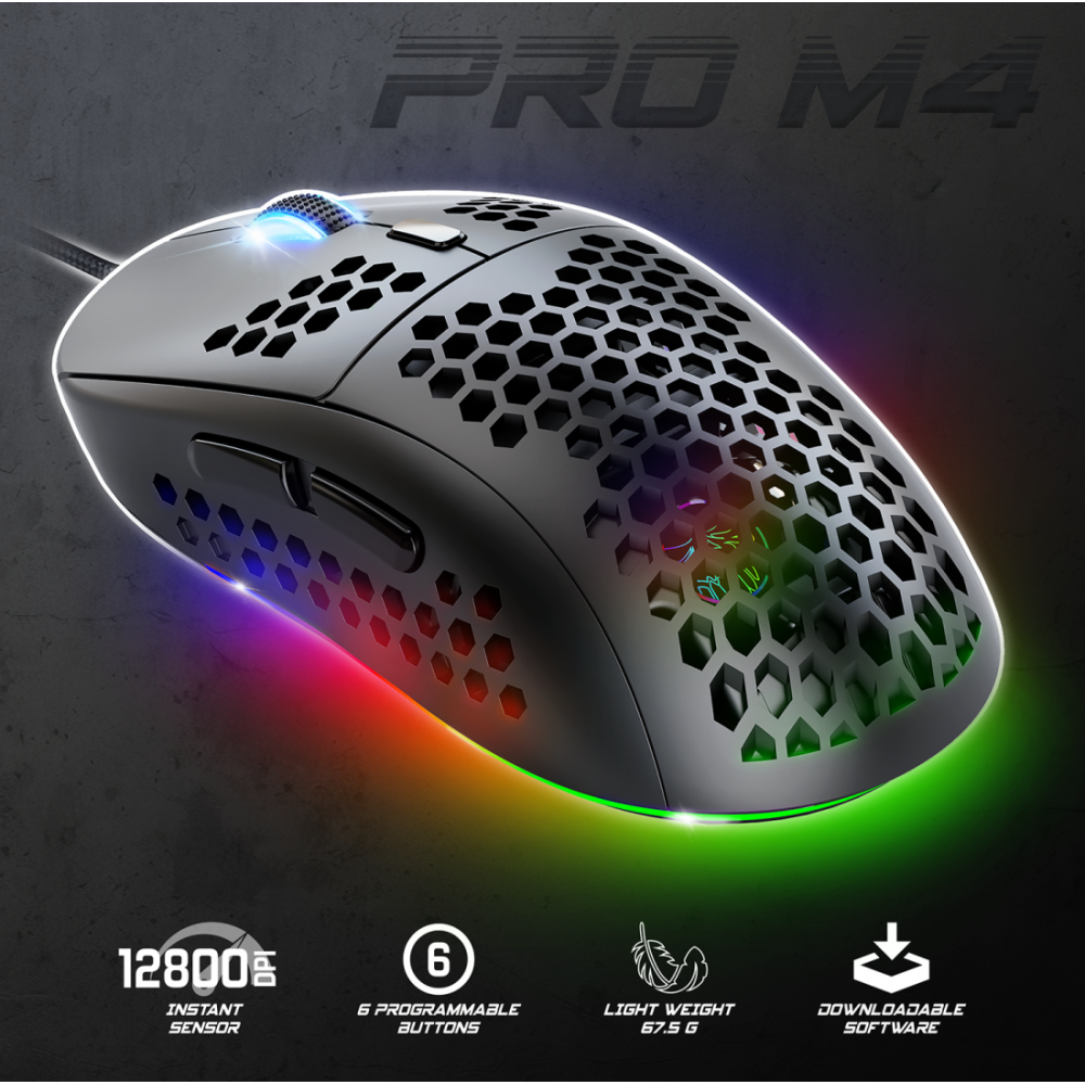 Souris Gamer Filaire SPIRIT OF GAMER PRO-M4 ULTRA LIGHT / BLACK