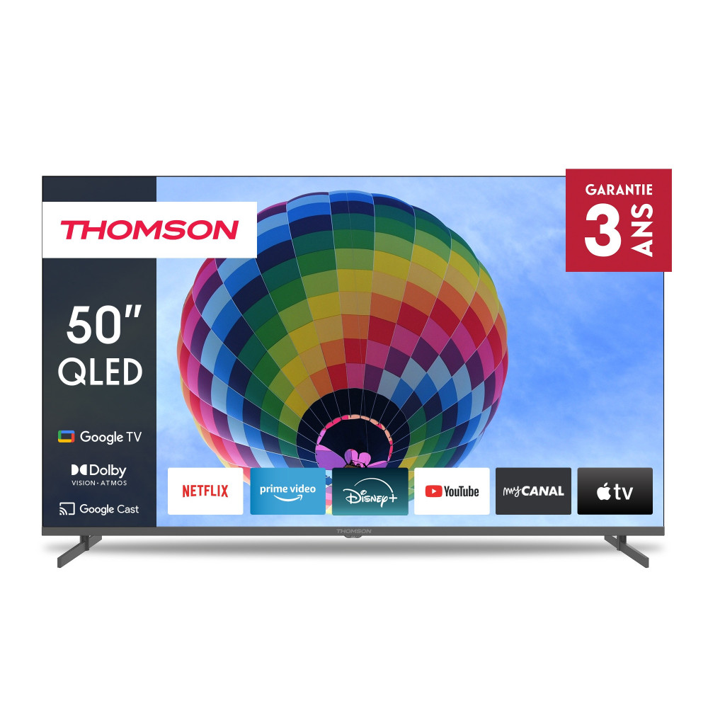 TV Thomson (50QG4S14) 50" QLED Side Feet - Google TV | Thomson Tunisie
