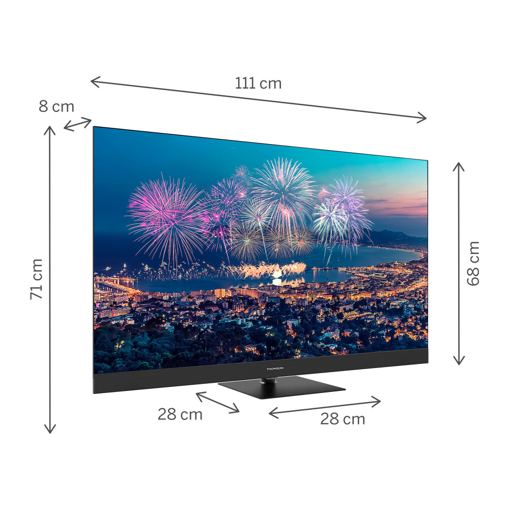 TV Thomson 50" QLED Plus Google TV avec Récepteur intégré