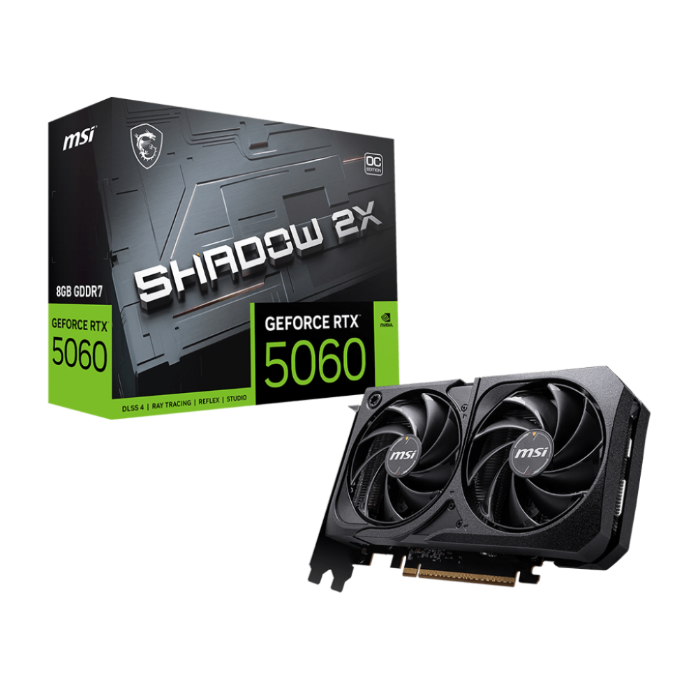 Carte graphique MSI GeForce RTX 5060 SHADOW 2X OC BULK / 8 Go GDDR7