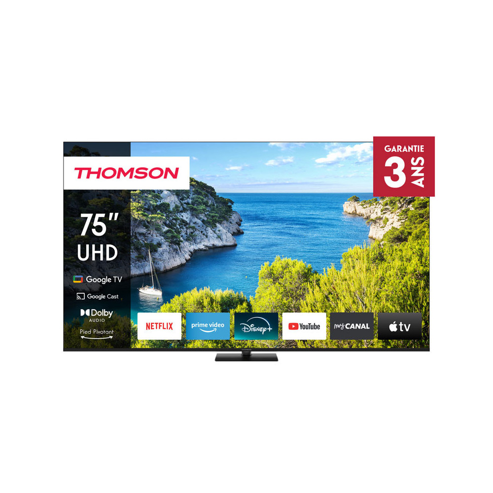 TV Thomson Google TV 75" UHD/Garantie 3 ans