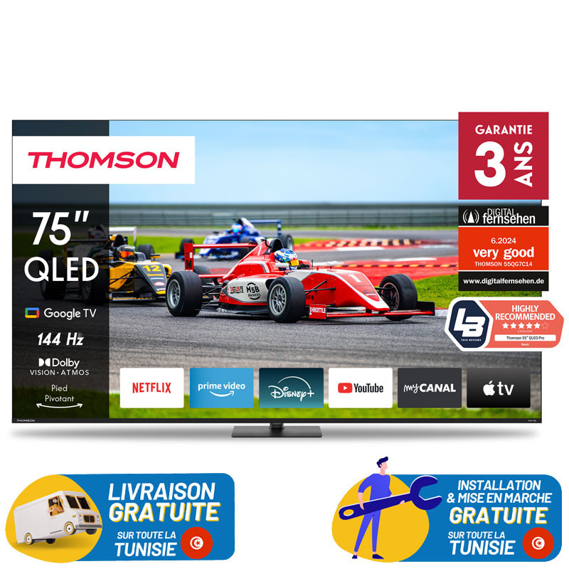 TV Thomson Google TV 75" QLED Pro / Garantie 3ans