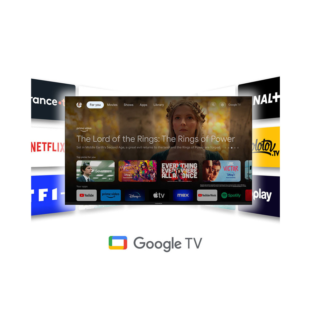 TV Thomson 65" QLED Pro - Google TV avec Récepteur Intégré