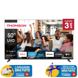TV Thomson Google TV 50" UHD Side Feet/Garantie 3 ans