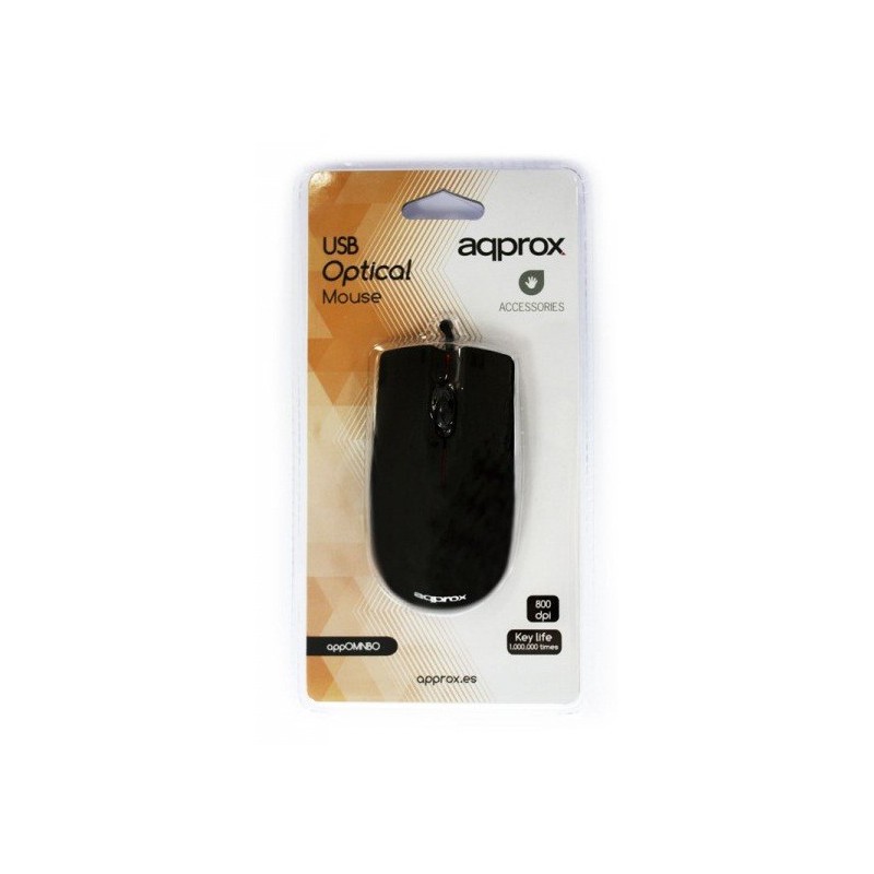 Souris Optique USB Aqprox / Noir & Orange