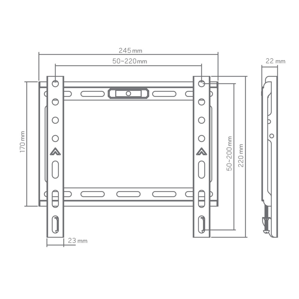 Support pour TV SBOX Budget / 13" jusqu'à 43" / VESA 200x200