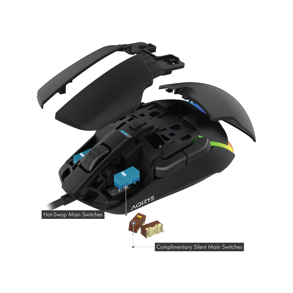 Souris Gamer Filaire AQIRYS LYNX RGB / Noir
