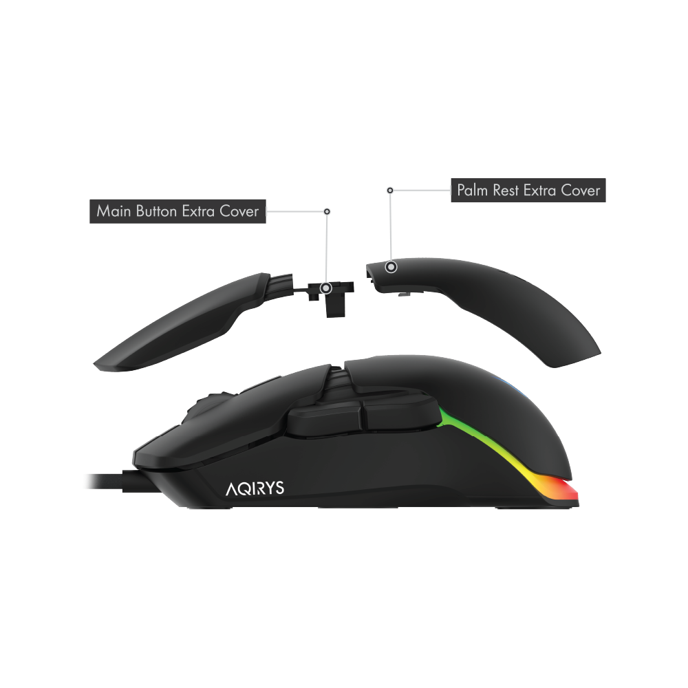 Souris Gamer Filaire AQIRYS LYNX RGB / Noir
