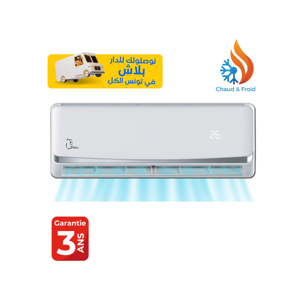 Climatiseur Coala Inverter R410 Chaud & Froid 18000 BTU