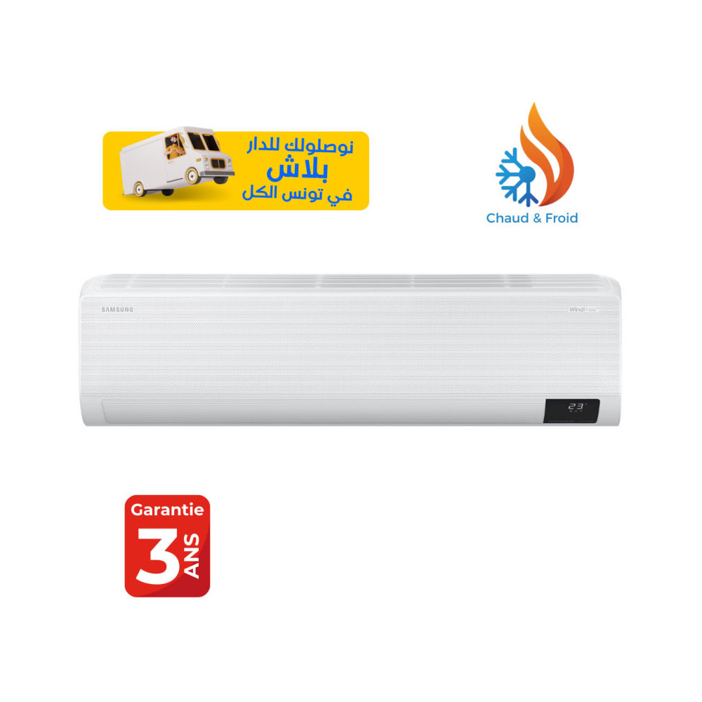 Climatiseur Samsung 12000 BTU / Inverter / Chaud Froid / Wifi / Technologie WindFree