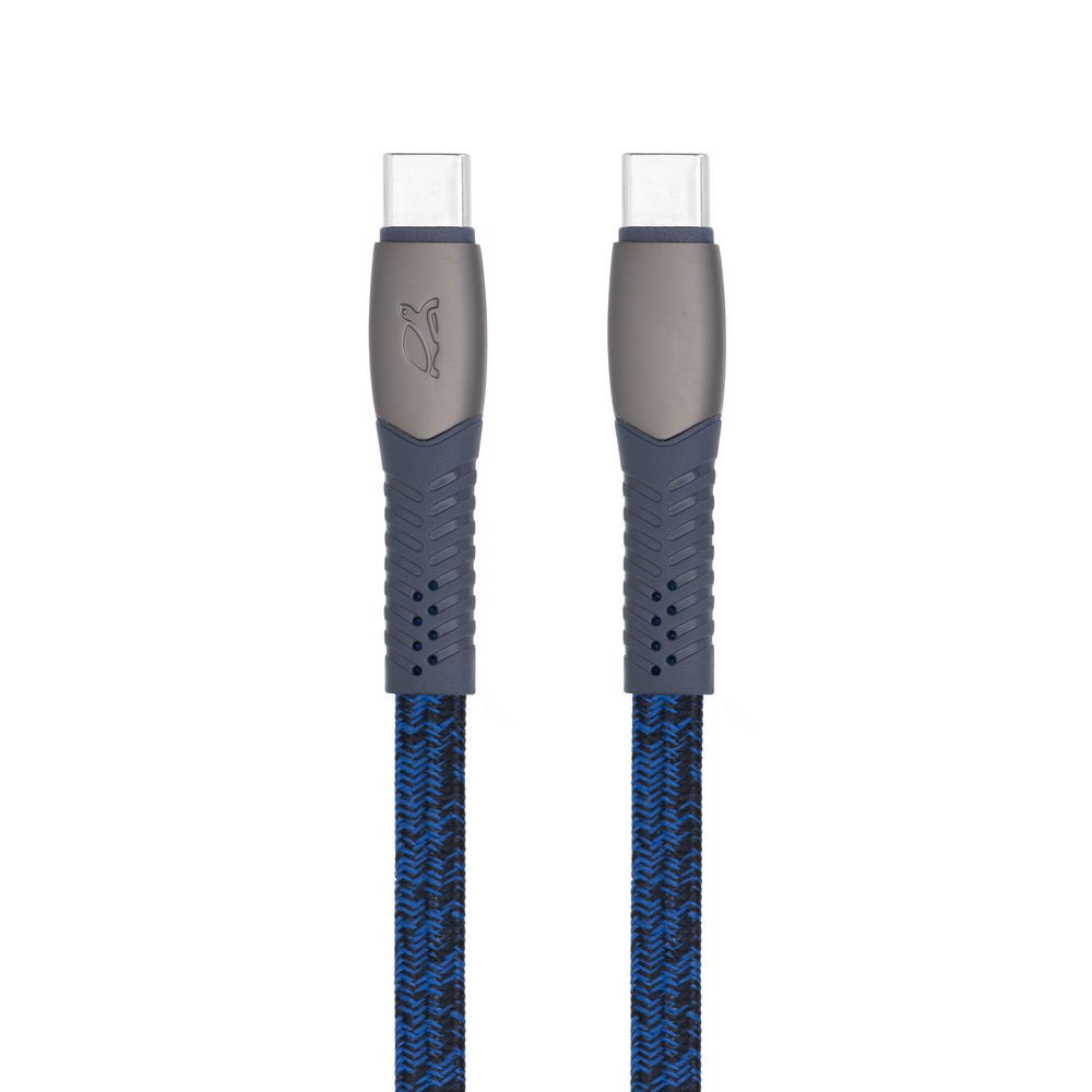 Câble RIVACASE PS6105 BL12 / Type-C/Type-C / 1.2 m / 60 Watts / Bleu