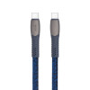 Câble RIVACASE PS6105 BL12 / Type-C/Type-C / 1.2 m / 60 Watts / Bleu
