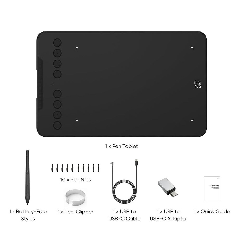 TABLETTE GRAPHIQUE XP-PEN DÉCO MINI 7 V2 - NOIR