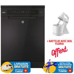 LAVE-VAISSELLE HOOVER INVERTER 16 COUVERTS / NOIR + BATTEUR AVEC BOL FLORIA OFFERT