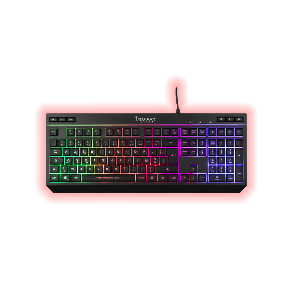 Clavier filaire gaming Konix Membrane Spelheim -Drakkar