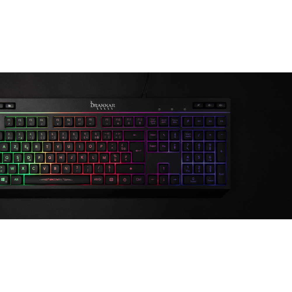 Clavier filaire gaming Konix Membrane Spelheim -Drakkar