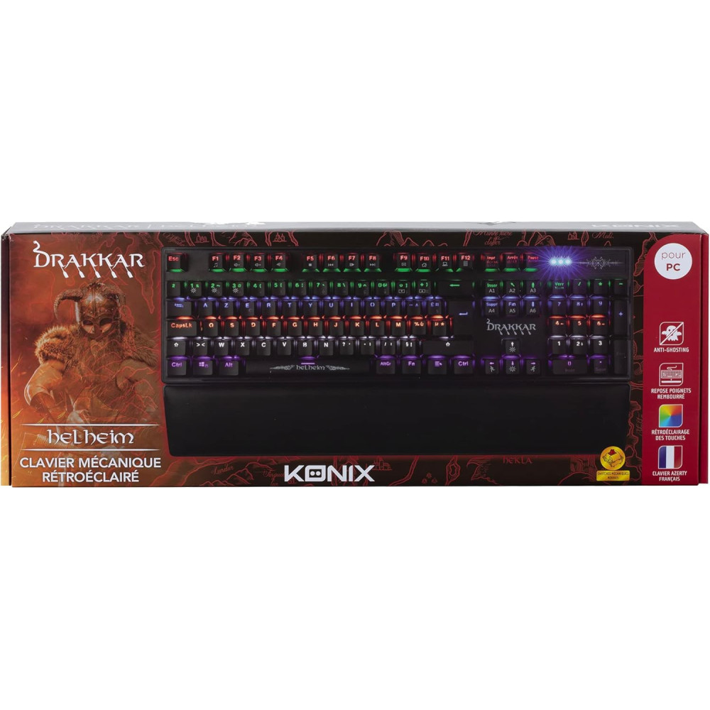 Clavier Gaming mécanique AZERTY Konix Helheim - Drakkar