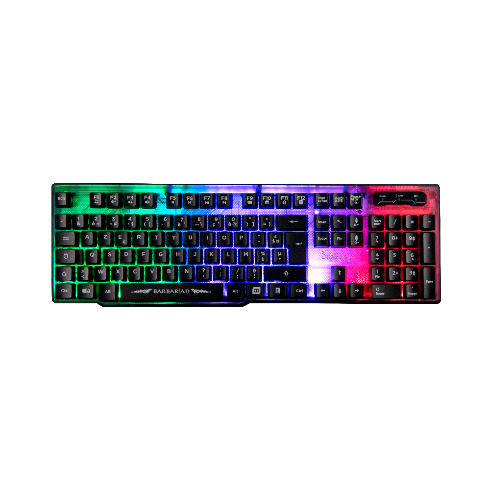 Pack Gaming 3 En 1 Clavier + Souris + Tapis De Souris Konix - Barbarian Drakkar