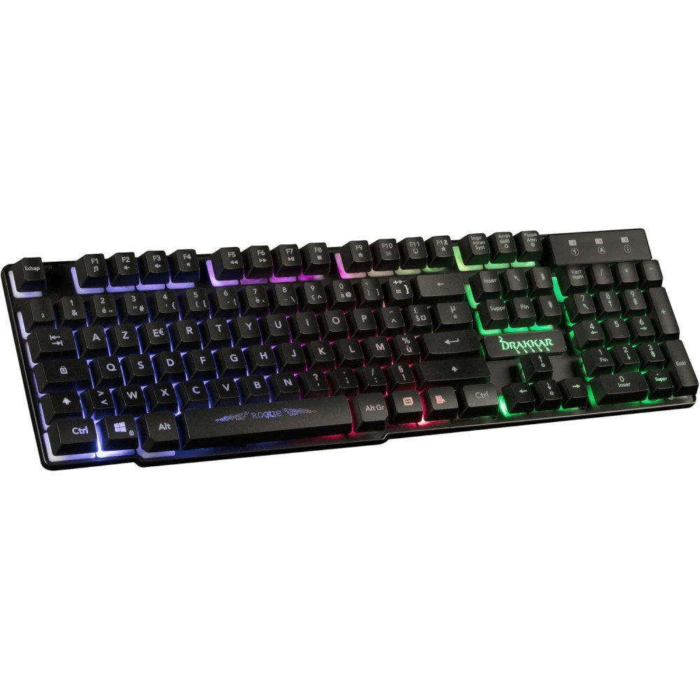 Pack Gaming 4 en 1 Clavier + Souris + Casque + Tapis souris Konix - Drakkar Pack Rogue -