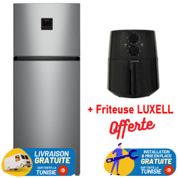REFRIGERATEUR TCL No Frost INVERTER 465 Litres INOX / Avec Afficheur + Friteuse LUXELL OFFERTE