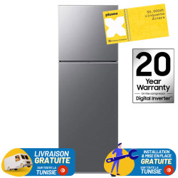 Réfrigérateur Samsung No Frost INVERTER Double Portes 308 Litres Silver + Bon d'achat SODEXO 50DT