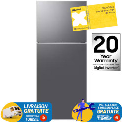 Réfrigérateur Samsung RT42 No Forst INVERTER Double Portes 415 Litres inox + Bon d'achat SODEXO 80DT