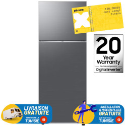 Réfrigérateur Samsung No Frost INVERTER Double Portes 460 Litres Silver + Bon d'achat SODEXO 120DT