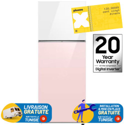 RÉFRIGÉRATEUR SAMSUNG BESPOKE No Frost INVERTER / DOUBLE PORTES / 460 Litres / ROSE & BLANC + Bon d'achat SODEXO 120DT