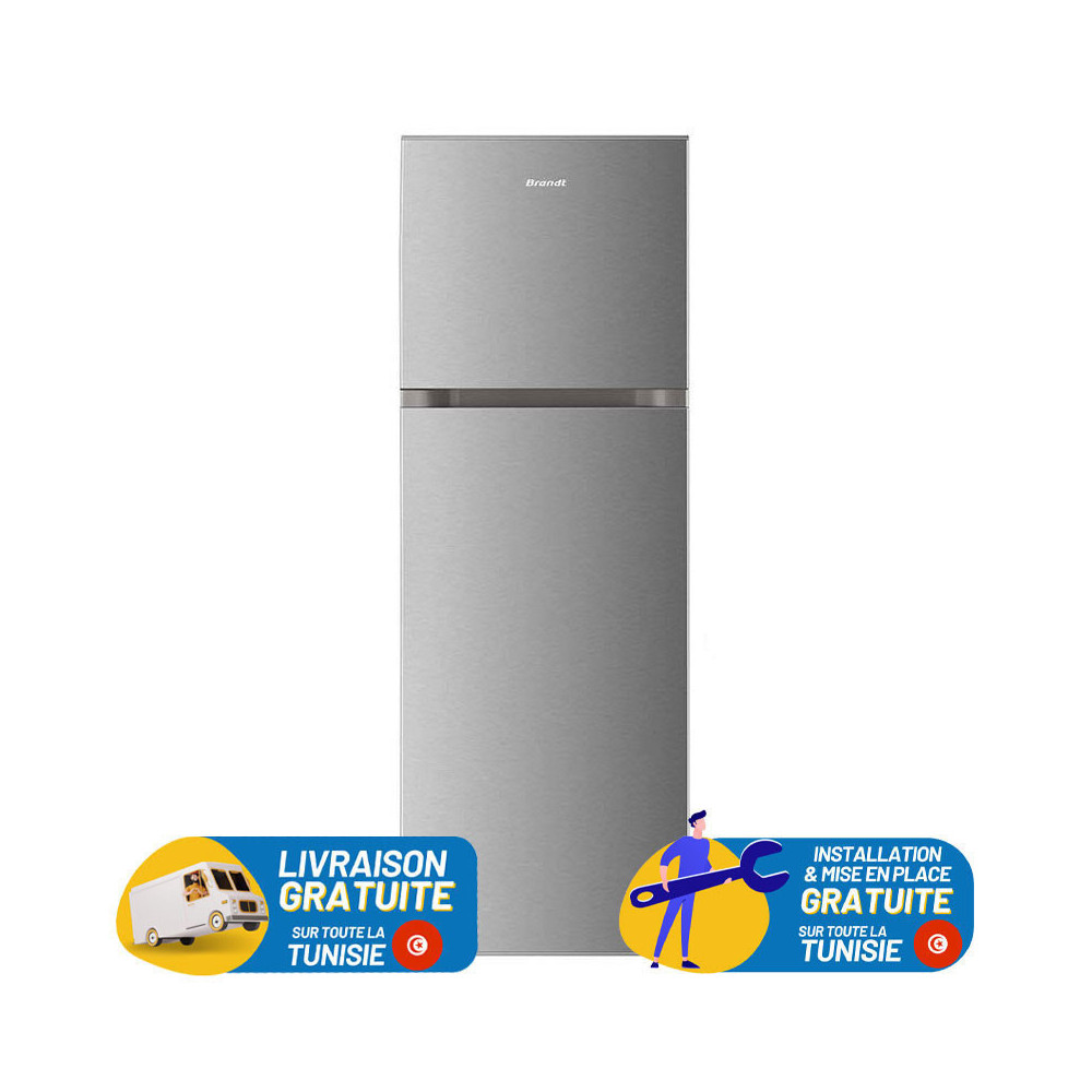Réfrigérateur Brandt NoFrost BD4410NS / 420 L / Silver