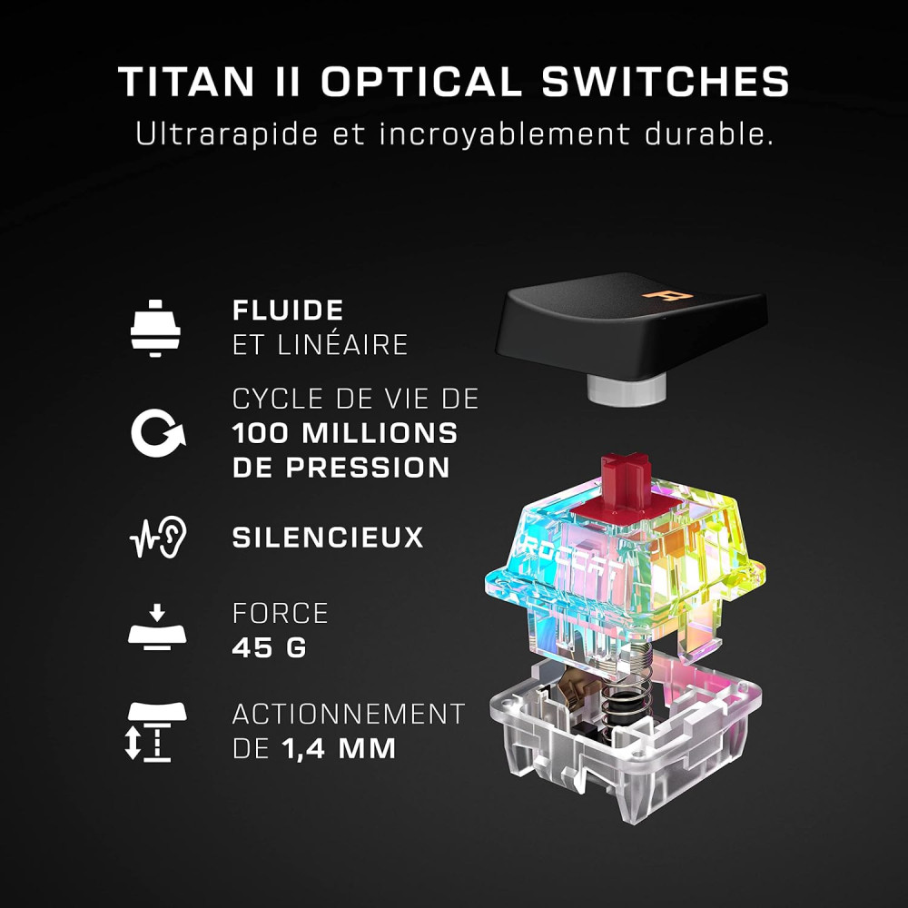 Clavier sans fil gaming mécanique AZERTY - Turtle Beach - Vulcan II Mini