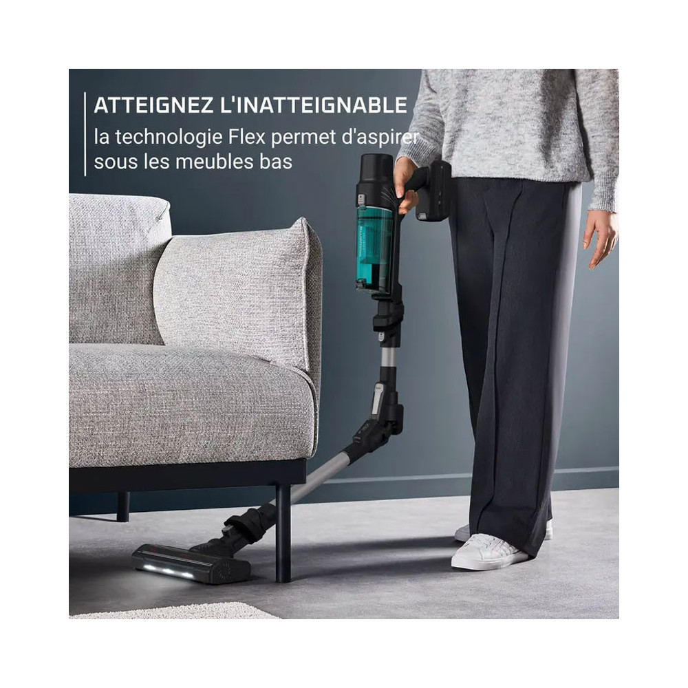 Aspirateur ROWENTA Balai 2en1 Sans Fil FLEX 7.6 140 W / Vert