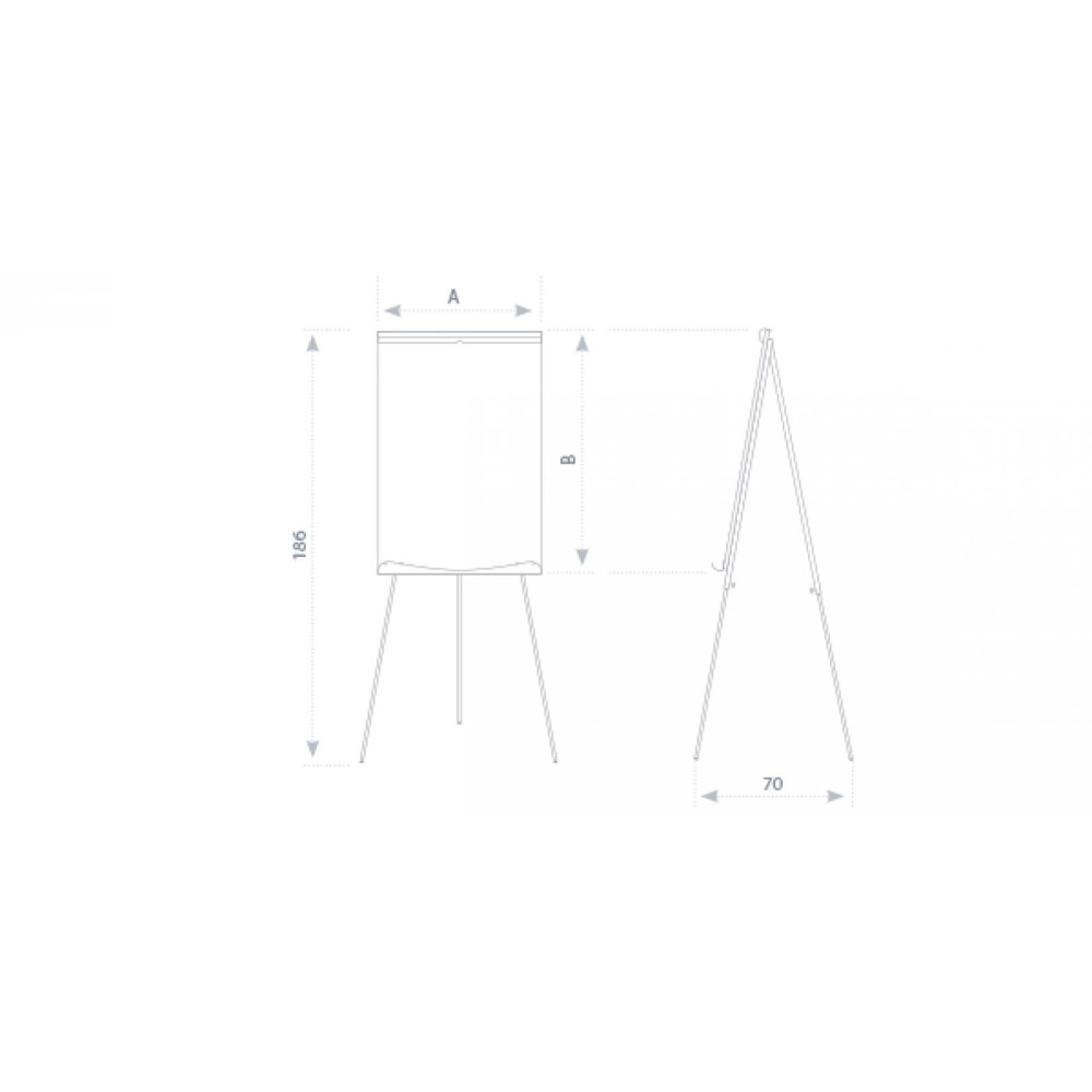 Tableau Magnétique sur Trepied 100 x 70 cm