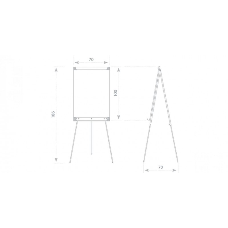 Tableau Magnétique sur Trepied 100 x 70 cm