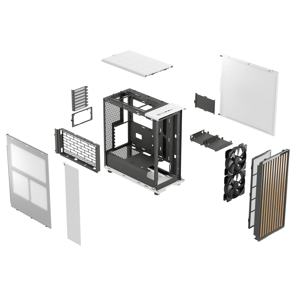 Boîtier Moyen Tour ATX Fractal Design North (Blanc)