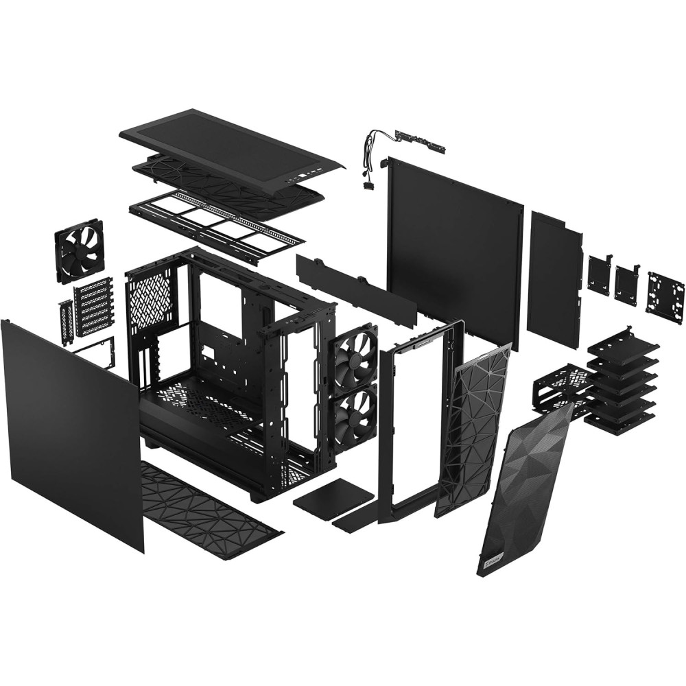 Boîtier Moyen Tour E-ATX Fractal Design Meshify 2 (Noir)
