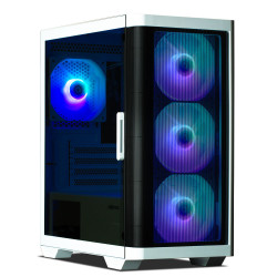 Boîtier Gaming Mini Tour Zalman M4 Micro ATX / RGB / Avec panneau vitré / Blanc