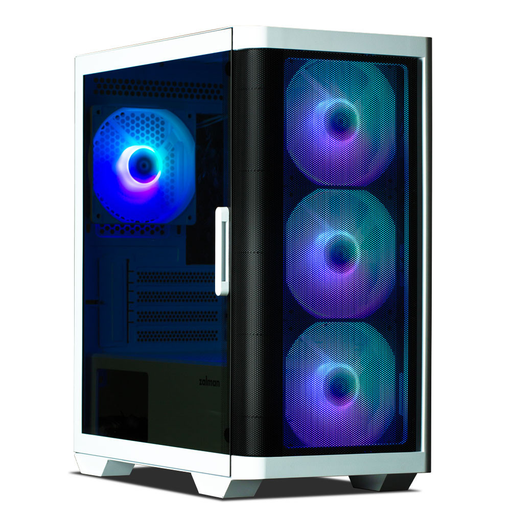 Boîtier Gaming Mini Tour Zalman M4 Micro ATX / RGB / Avec panneau vitré / Blanc