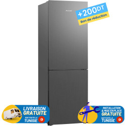 Réfrigérateur Combiné Brandt No Frost / 380L / Inox  + 200DT BON DE REDUCTION