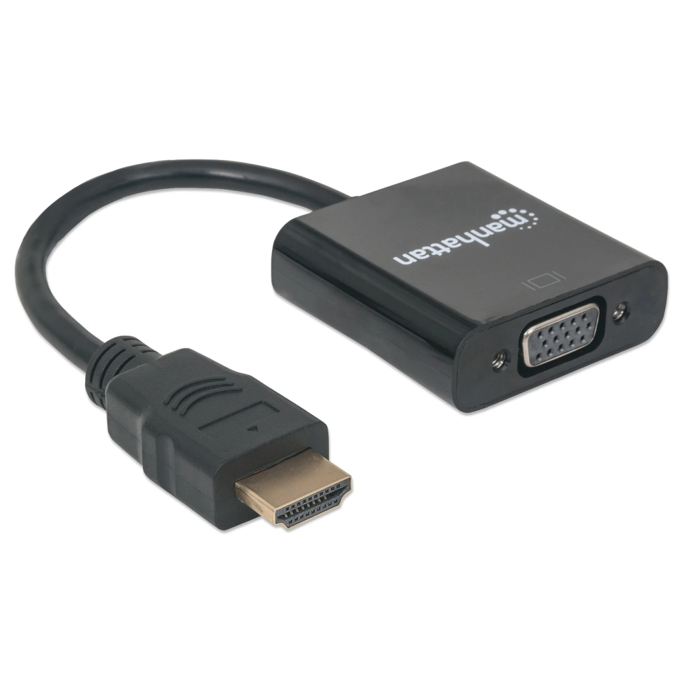 Convertisseur Manhattan HDMI mâle vers VGA femelle, noir, 30 cm