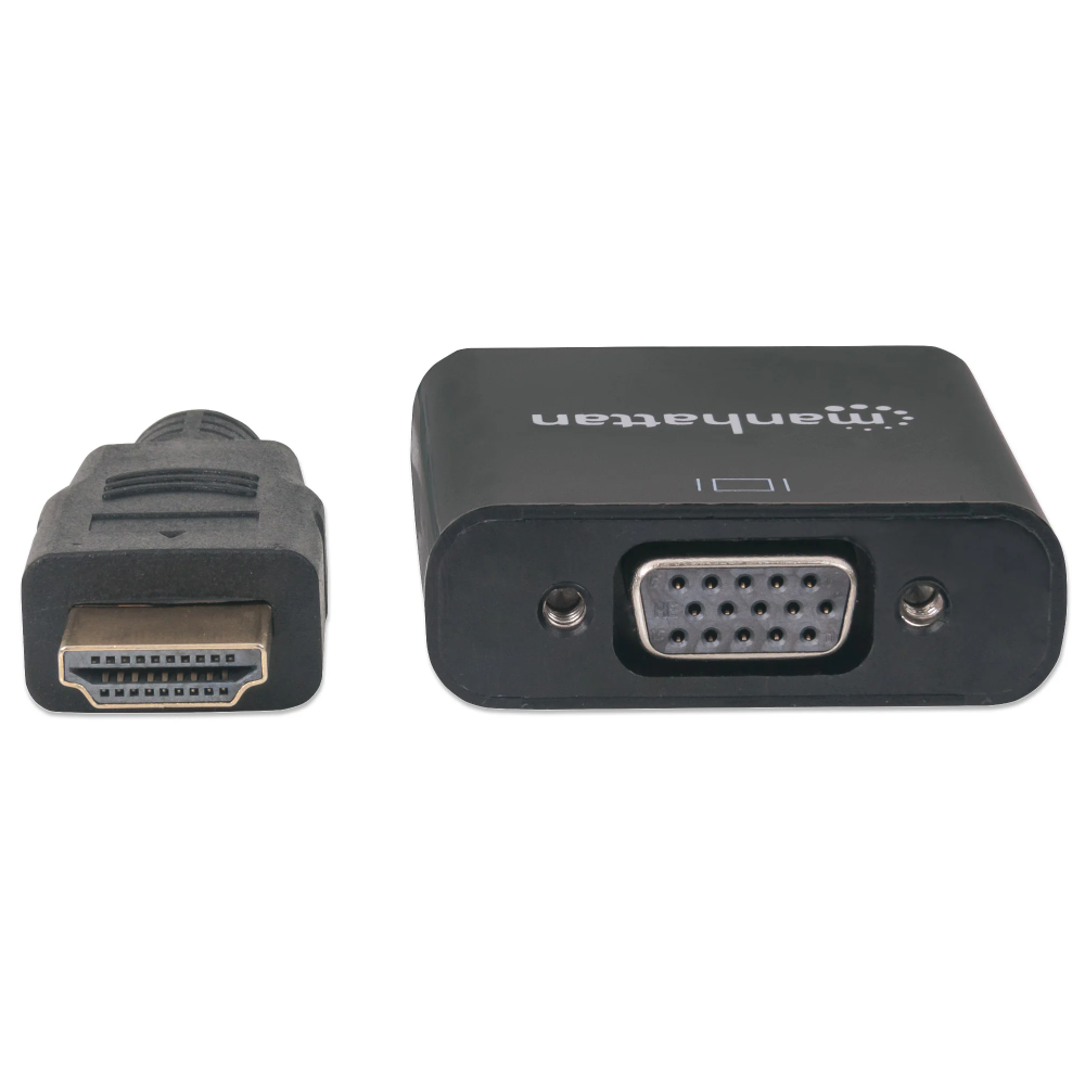 Convertisseur Manhattan HDMI mâle vers VGA femelle, noir, 30 cm