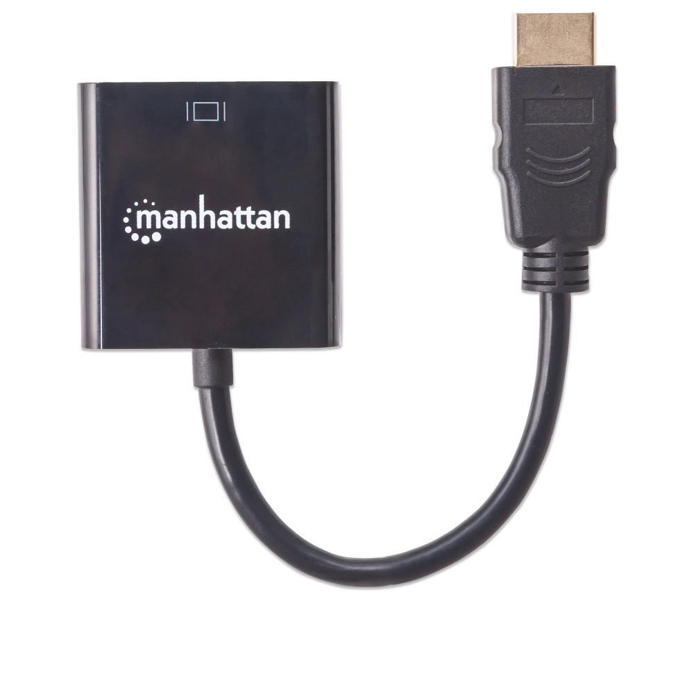 Convertisseur Manhattan HDMI mâle vers VGA femelle, noir, 30 cm