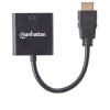 Convertisseur Manhattan HDMI mâle vers VGA femelle, noir, 30 cm
