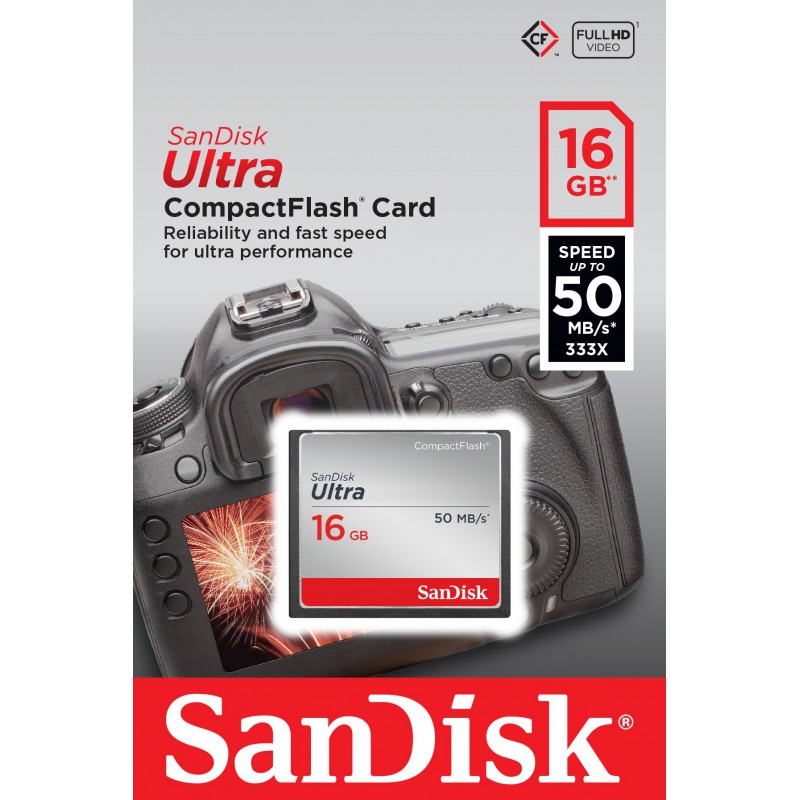 Carte mémoire Sandisk Ultra Compact Flash 8 Go