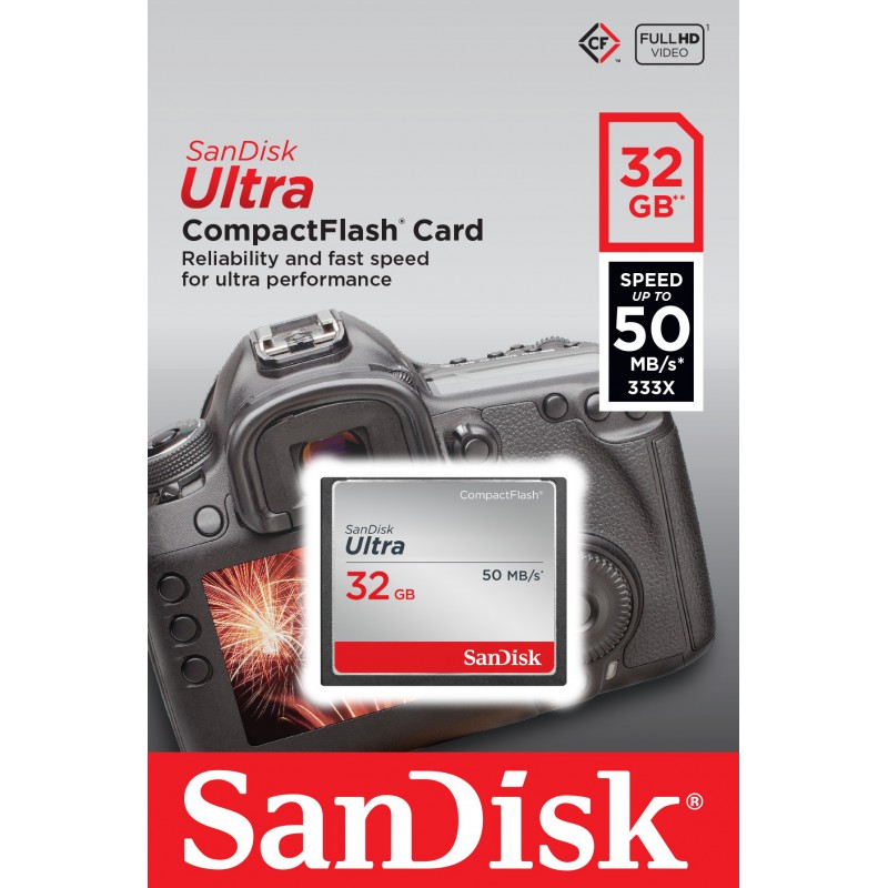 Carte mémoire Sandisk Ultra Compact Flash 32 Go