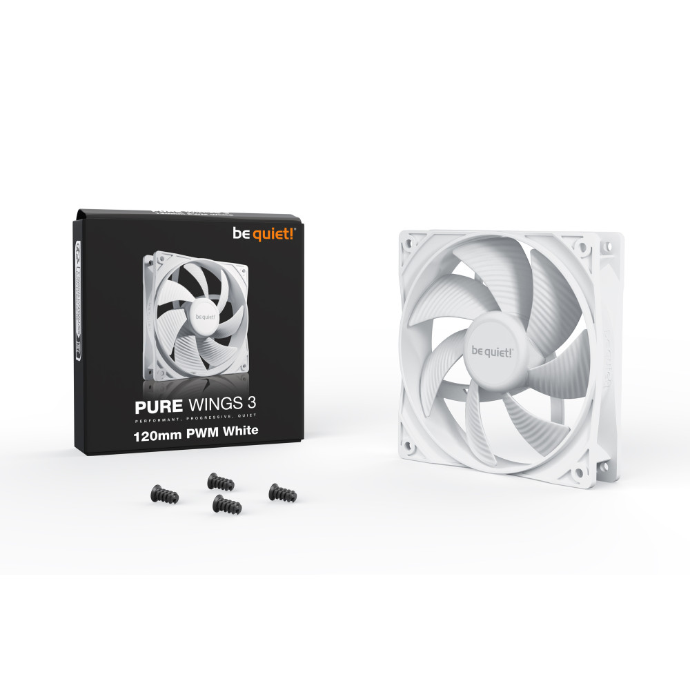 Ventilateur de boitier be quiet! Pure Wings 3 PWM - 12cm (Blanc)