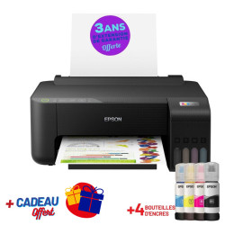 Imprimante Monofonction à réservoir intégré Epson ECOTANK L1250 / Wifi / Noir + Cadeau OFFERT